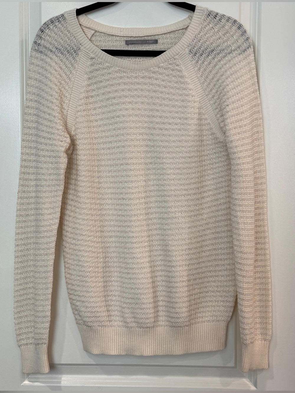 Rubbish Women's Small Off White/Cream Long Sleeve Knit Sweater Size Medium